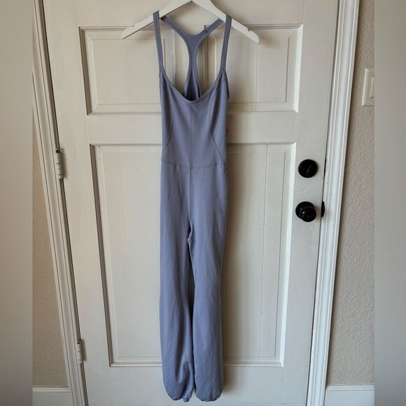 NWT Free People Let’s Bounce Onesie Jumpsuit Slate Blue Dusted Cerulean - Picture 2 of 6